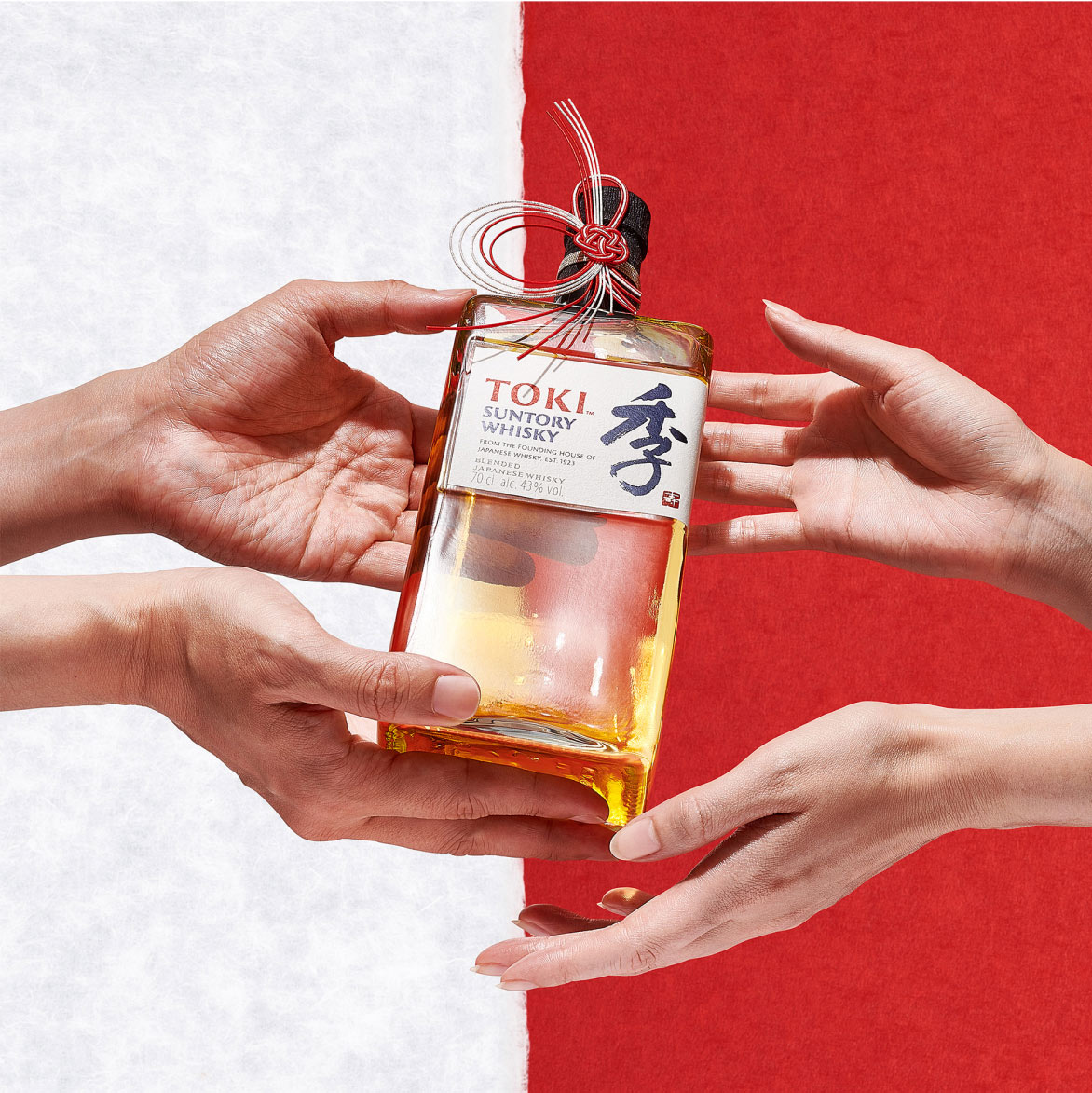 Giving a bottle of Toki Japanese Whisky as a gift 