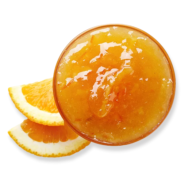 Marmalade with two orange slices