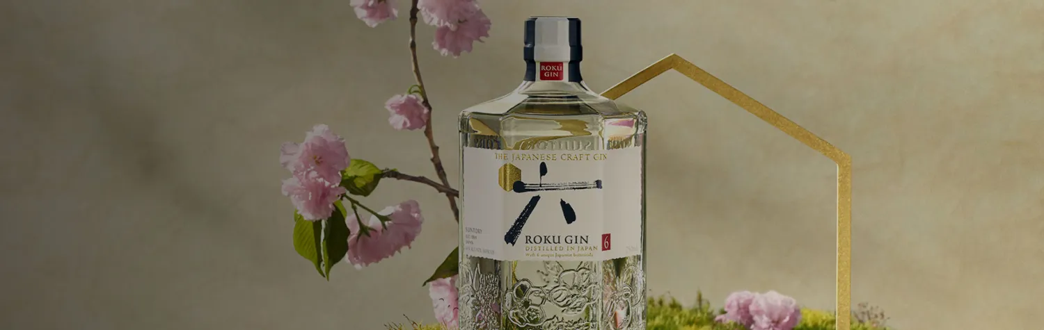 Roku japanese craft gin bottle