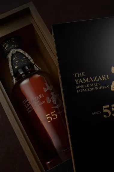 Yamazaki 55 year bottle in wooden box
