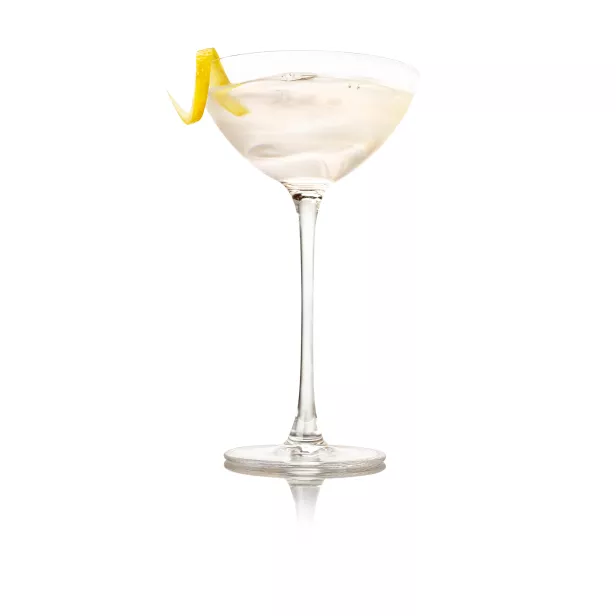 Haku Vodka Martini served up with a lemon twist