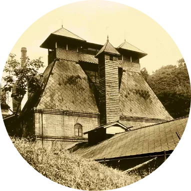 Old photo of Yamazaki Distillery in Japan