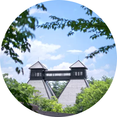 Hakushu Distillery with twin spire roof
