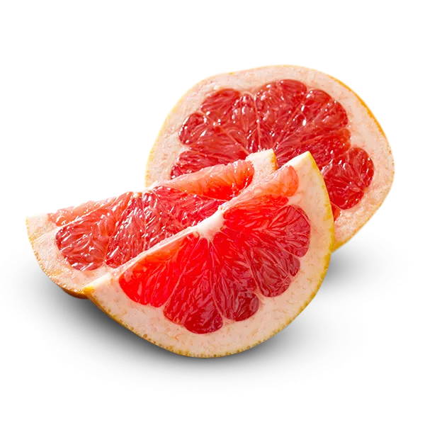 Sliced grapefruit
