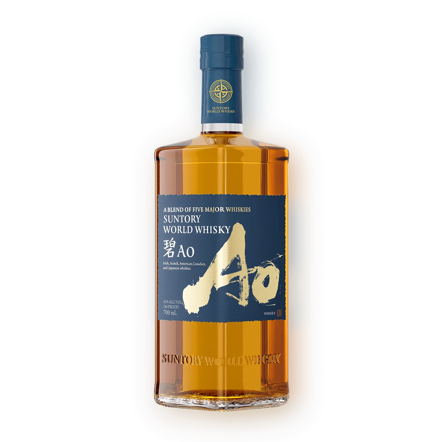 Ao blended whisky bottle 