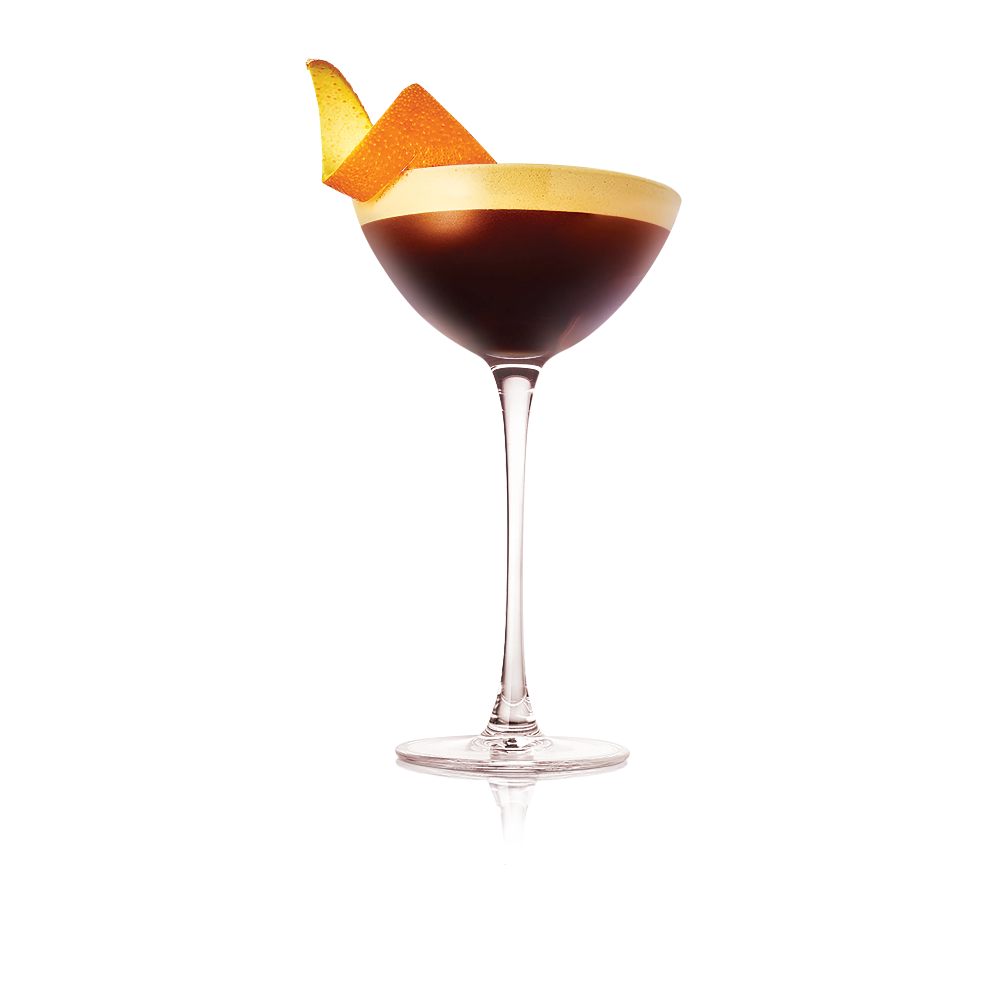 Haku Espresso Vodka Martini cocktail with orange twist