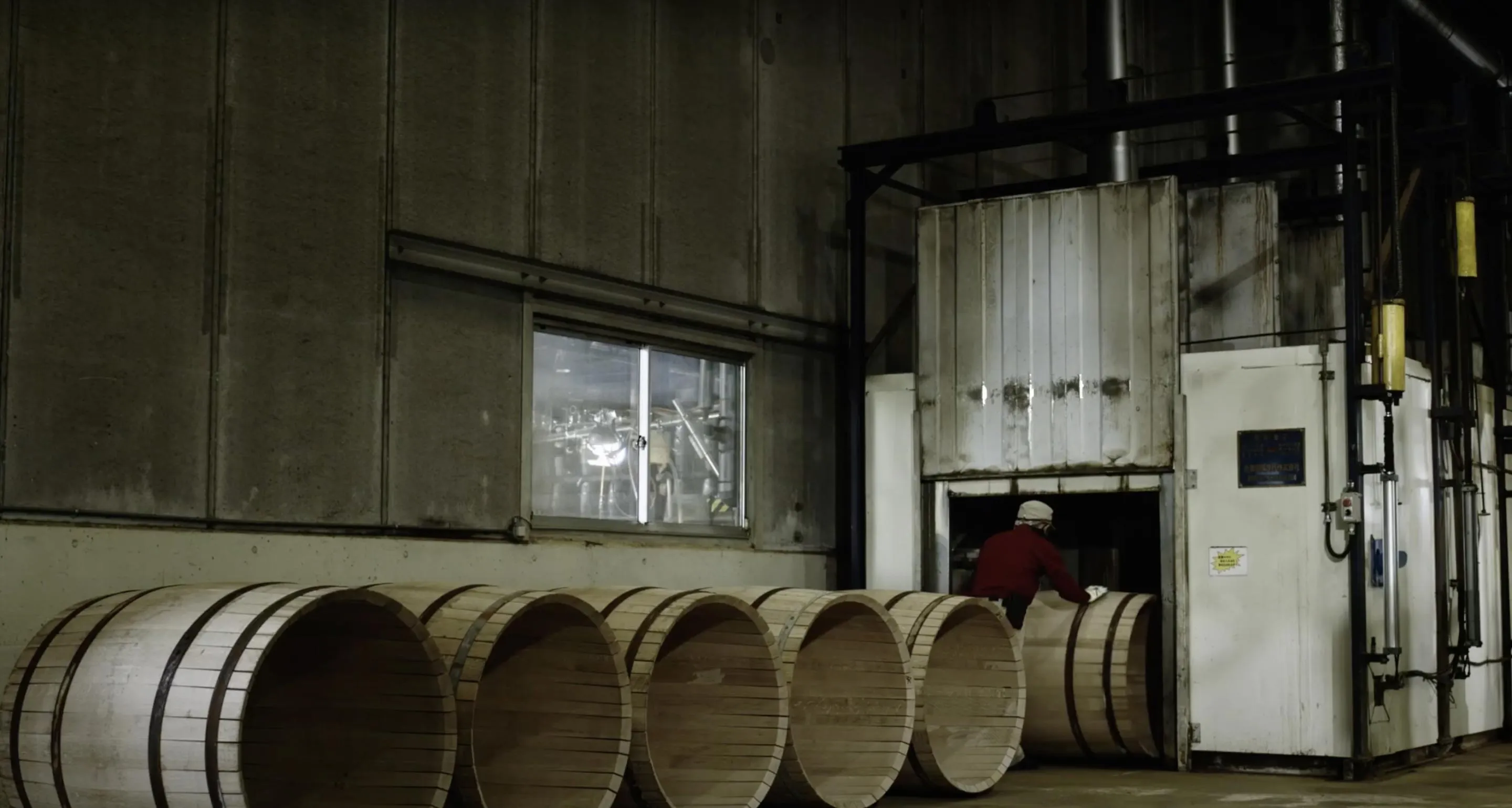 barrel casks in factory