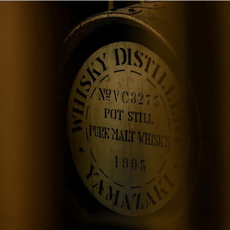 yamazaki whisky distillery barrel side image
