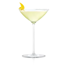 Haku yuzu drop martini glass