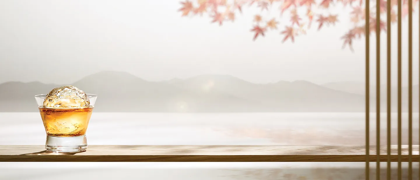 Whisky cocktail lake autumn minimalist houseof suntory